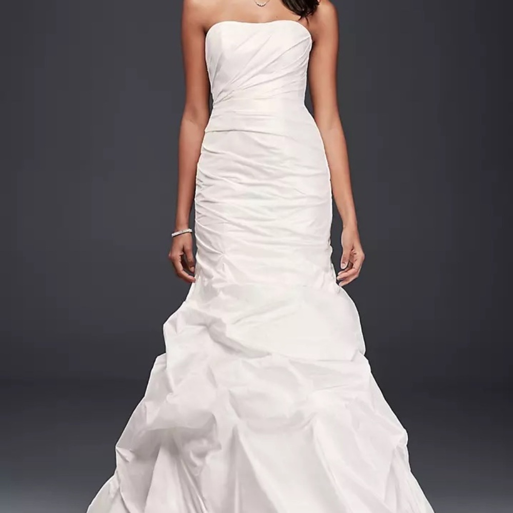 Taffeta Mermaid Wedding Dress with Skirt Pickups